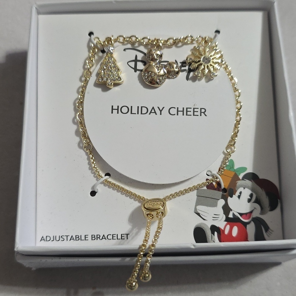 Disney Gold Holiday Adjustable Bracelet - Picture 3 of 6